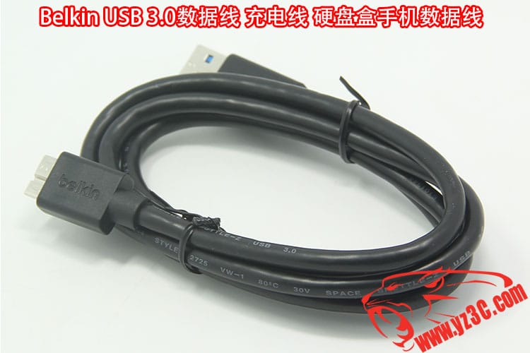 原装新款贝尔金USB3.0数据线三星note3 移动硬盘 硬盘盒 S5手机充电连接线