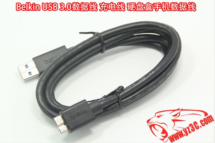 原装新款贝尔金USB3.0数据线三星note3 移动硬盘 硬盘盒 S5手机充电连接线