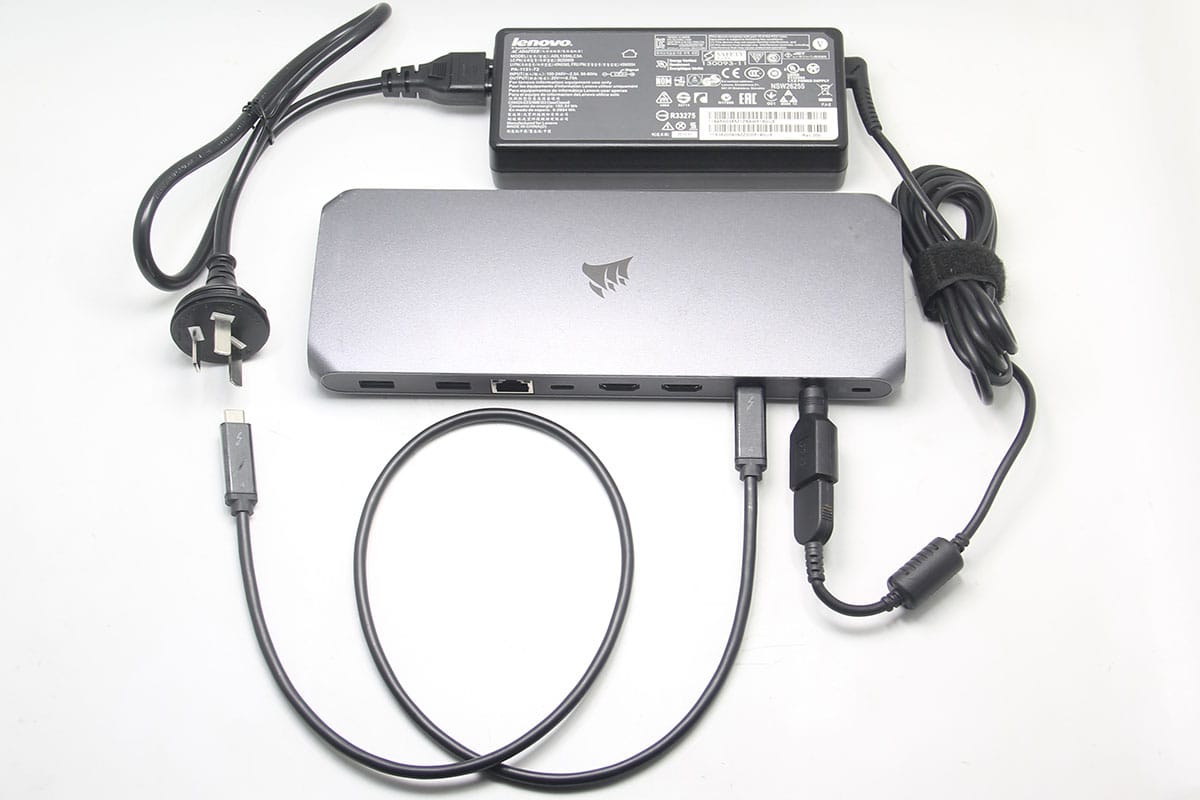 原装海盗船 Corsair TBT100 Thunderbolt3基座雷电3扩展坞USB3.2 双4k供电85W