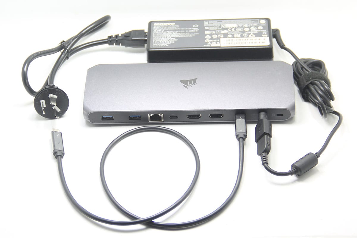原装海盗船 Corsair TBT100 Thunderbolt3基座雷电3扩展坞USB3.2 双4k供电85W