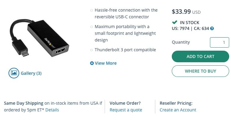 原装美国 CDP2HD TYPE-C/雷电3/USB-C转HDMI MacBook, Chromebook or laptop 高清手机笔记本外接显示器电视
