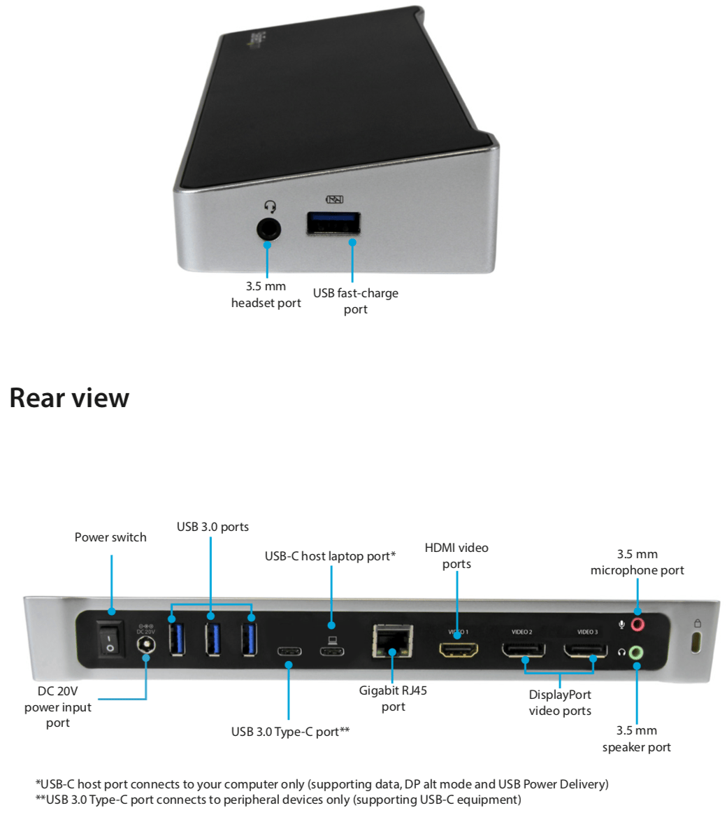 原装美国 DK30CH2DPPD type-c扩展坞thinkpad macbook dell反向充电DOCK