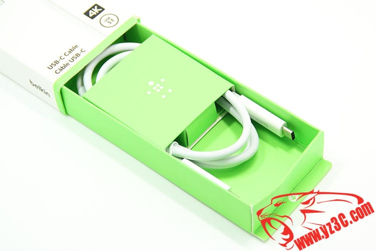 原装美国进口贝尔金Belkin USB-C 至 USB-C 线缆 (USB 3.1)支持4K