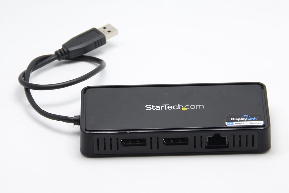 原装美国进口USB3.0通用扩展坞外接双4K显示器千兆网卡兼容Mac Win USB to Dual DisplayPort Mini Dock with GbE LAN - Dual 4K 60 Hz