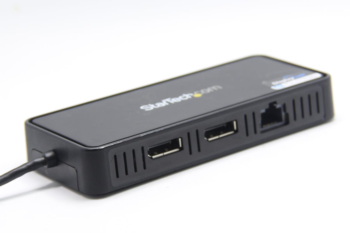 原装美国进口USB3.0通用扩展坞外接双4K显示器千兆网卡兼容Mac Win USB to Dual DisplayPort Mini Dock with GbE LAN - Dual 4K 60 Hz