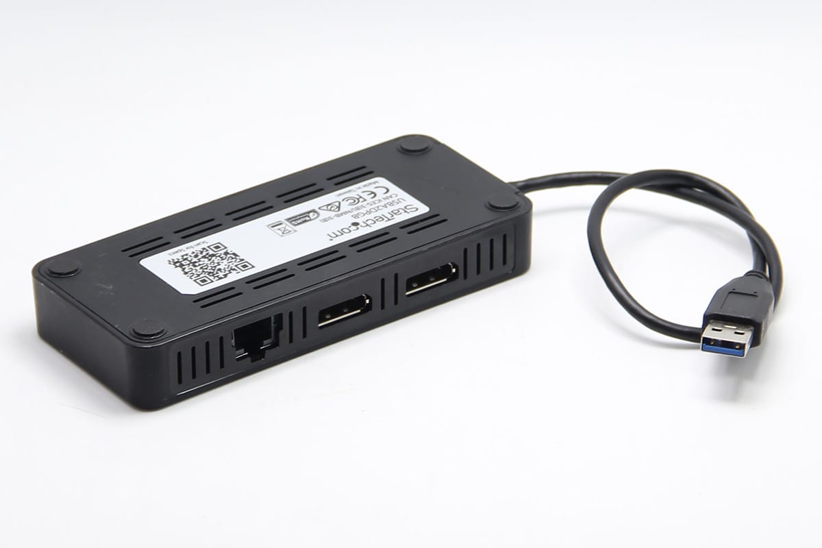 原装美国进口USB3.0通用扩展坞外接双4K显示器千兆网卡兼容Mac Win USB to Dual DisplayPort Mini Dock with GbE LAN - Dual 4K 60 Hz