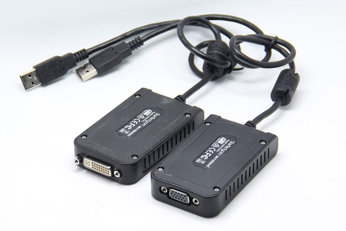 原装美国startech.com USB转DVI USB转VGA外接多屏炒股看盘多显示器扩展器