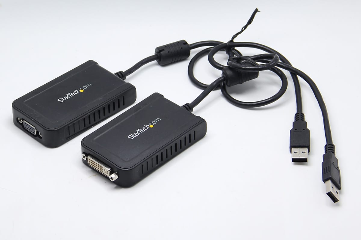 原装美国startech.com USB转DVI USB转VGA外接多屏炒股看盘多显示器扩展器