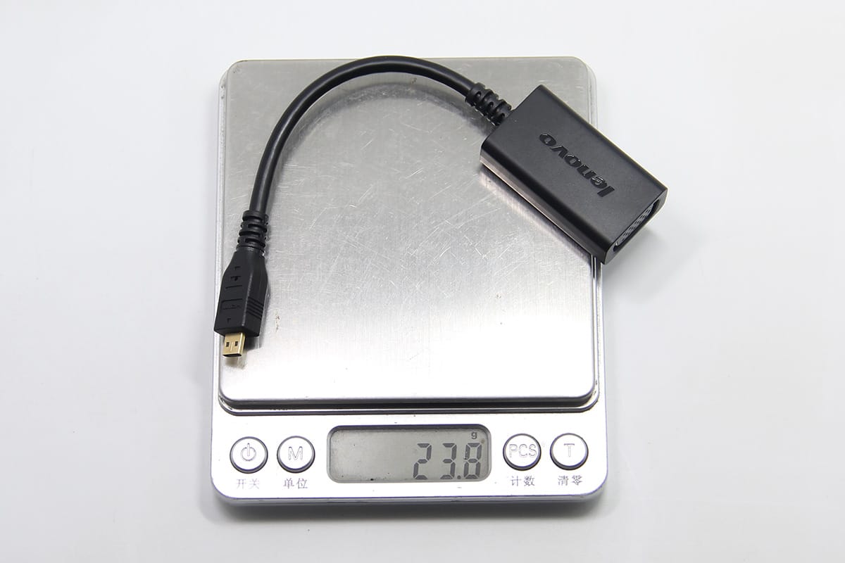 原装联想 micro HDMI转vga高清视频信号转接线手机平板接投影仪