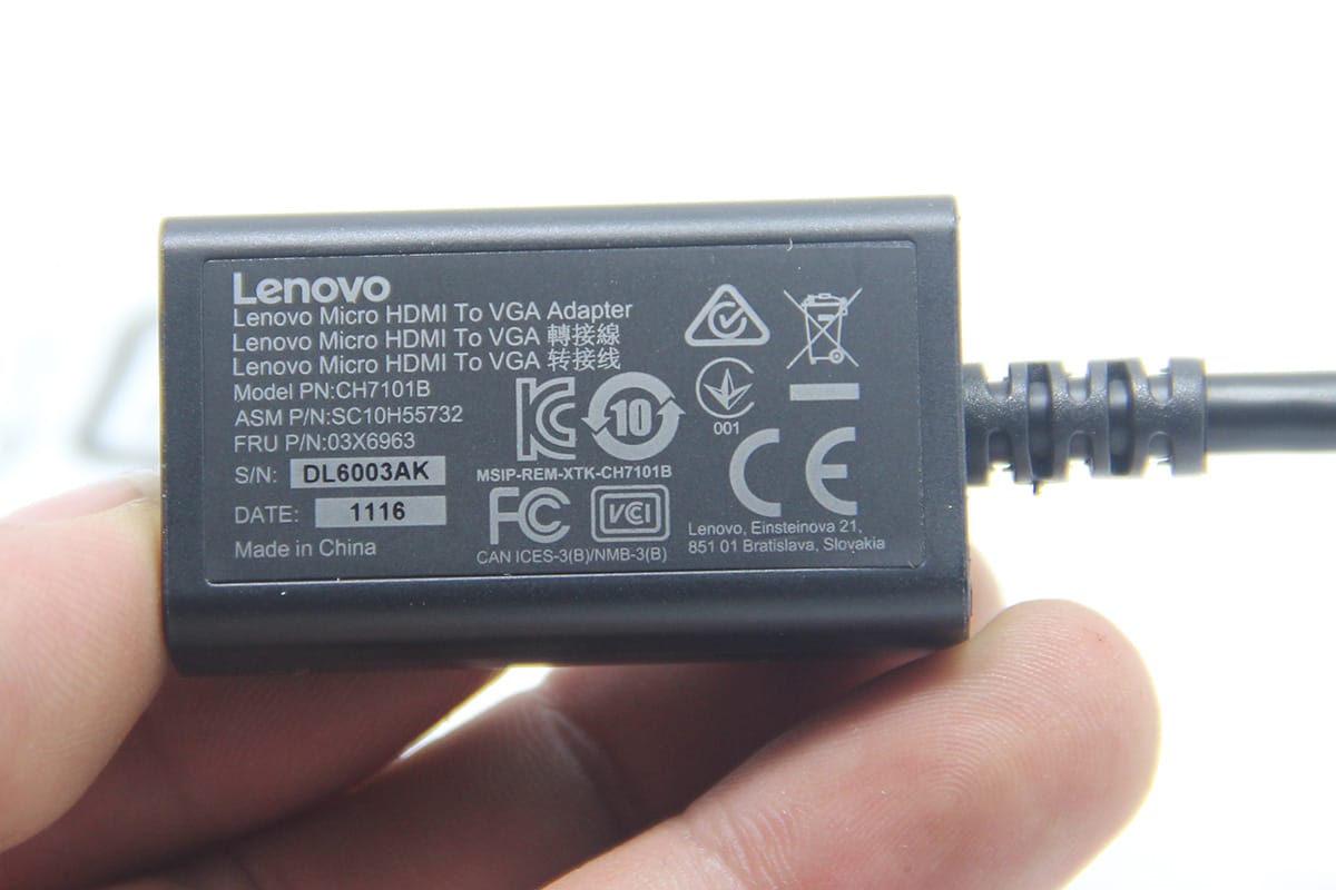 原装联想 micro HDMI转vga高清视频信号转接线手机平板接投影仪