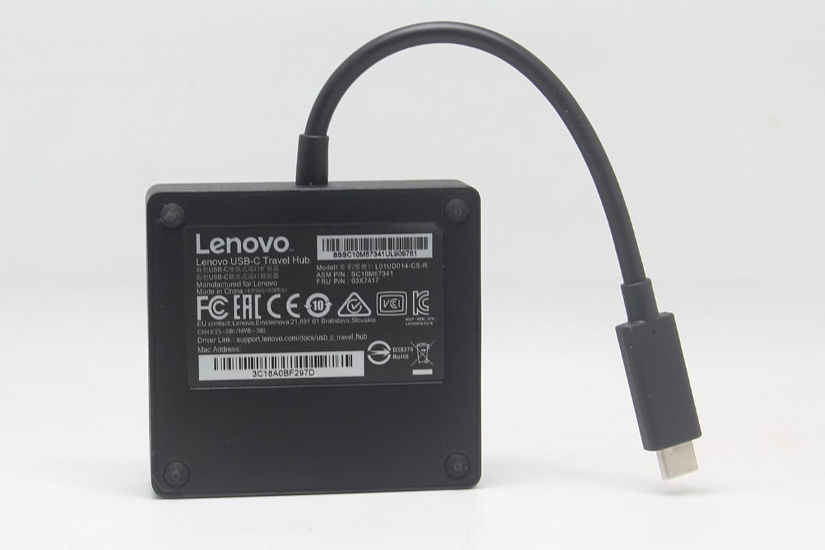 原装联想便携式扩展器转换器USB-C Traver Hub 03X7417 千兆网卡 原装联想便携式扩展器转换器USB-C Traver Hub 03X7417 千兆网卡