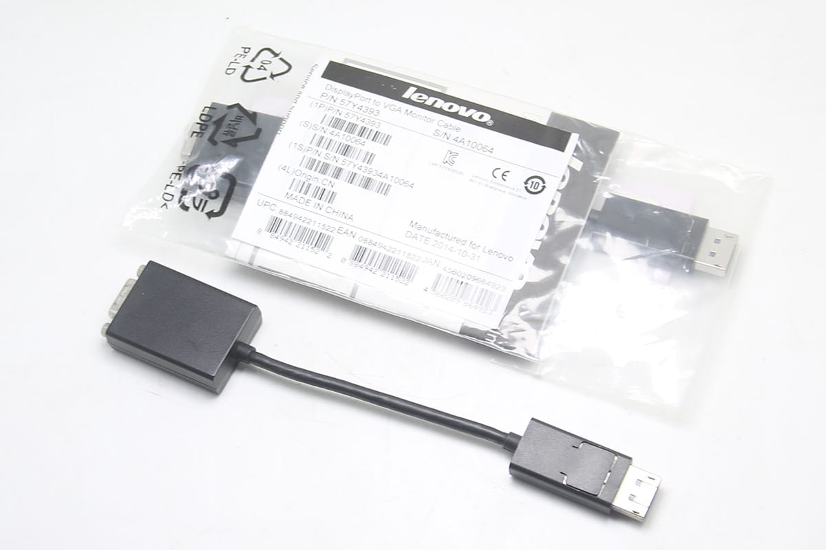 原装联想Thinkpad主动式DP转VGA显示器投影视频转换转接线57Y4393