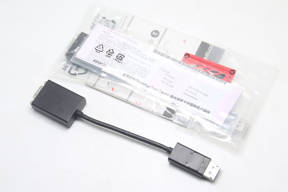 原装联想Thinkpad主动式DP转VGA显示器投影视频转换转接线57Y4393