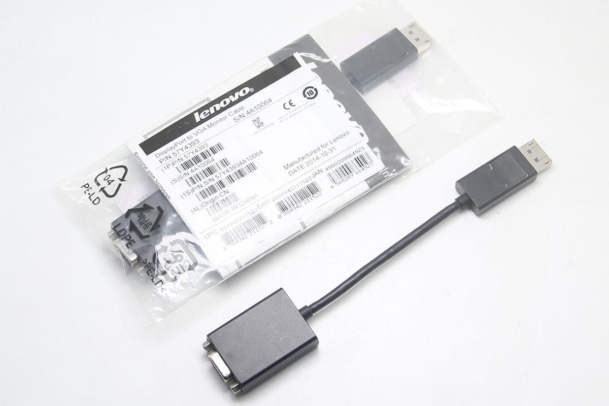 原装联想Thinkpad主动式DP转VGA显示器投影视频转换转接线57Y4393