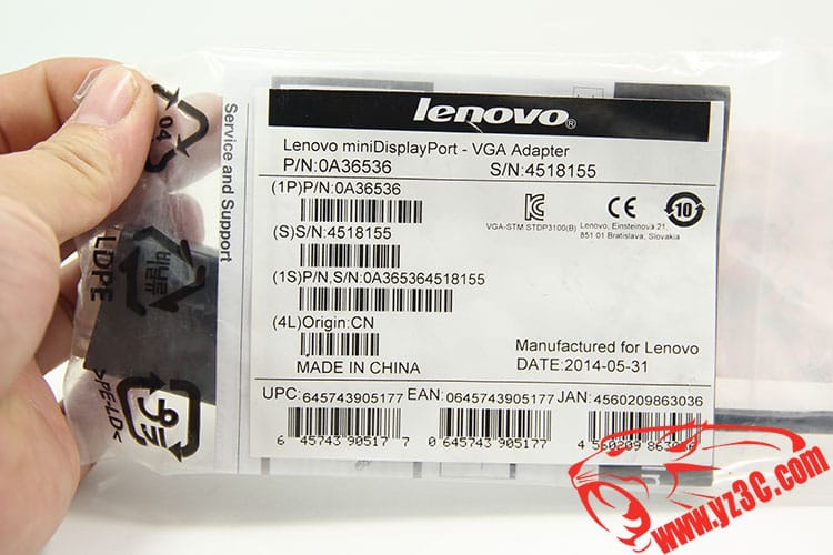 原装联想ThinkPad通用主动式迷你DP转VGA视频转接线接投影高清线