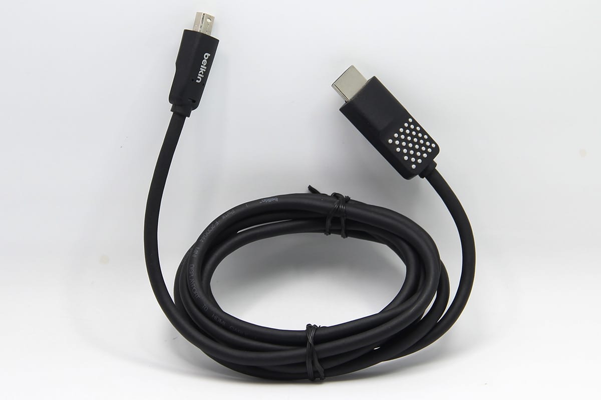 原装贝尔金 Belkin 迷你DP转HDMI 2K高清视频线Mini DisplayPort转HDMI F2CD080