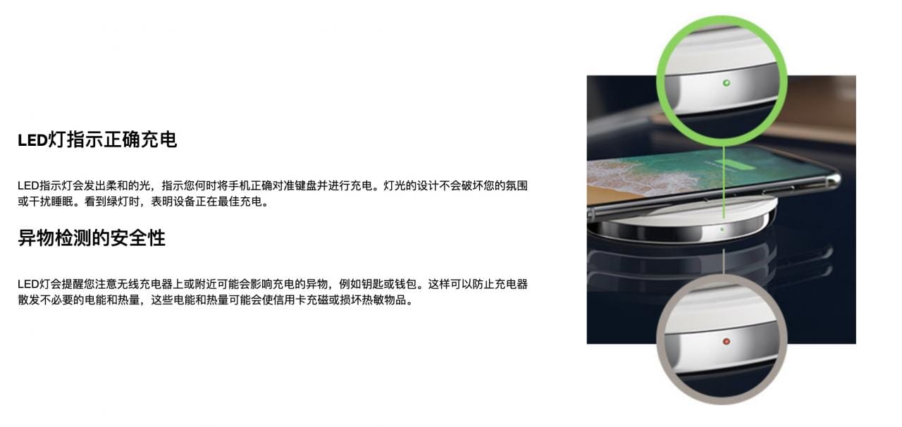 原装贝尔金 belkin F7U054 BOOST↑UP™特别版无线QI充电板7.5瓦适用于iPhone XS Max等