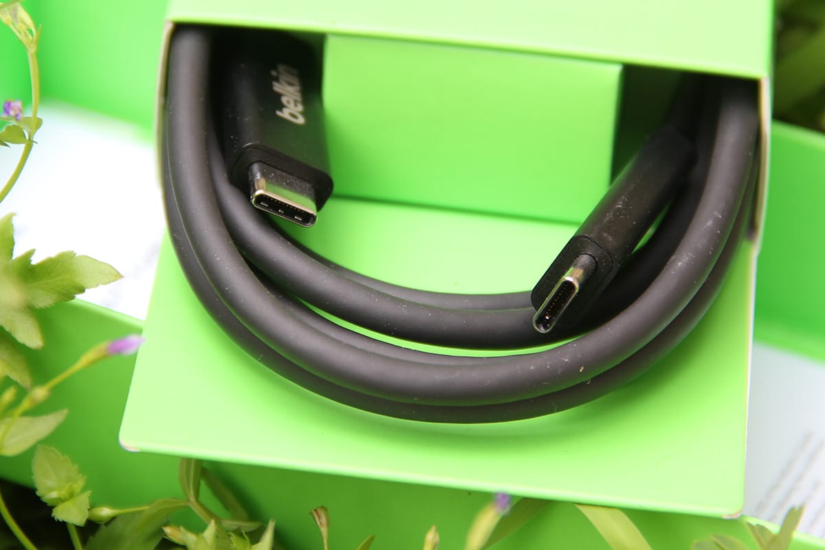 原装贝尔金belkin 雷电3数据线 60瓦供电40g传输线Thunderbolt 3 Cable