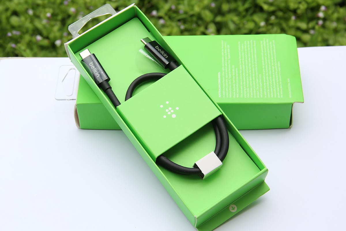 原装贝尔金belkin 雷电3数据线 60瓦供电40g传输线Thunderbolt 3 Cable