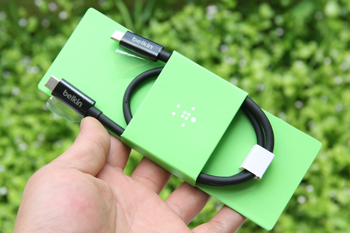 原装贝尔金belkin 雷电3数据线 60瓦供电40g传输线Thunderbolt 3 Cable