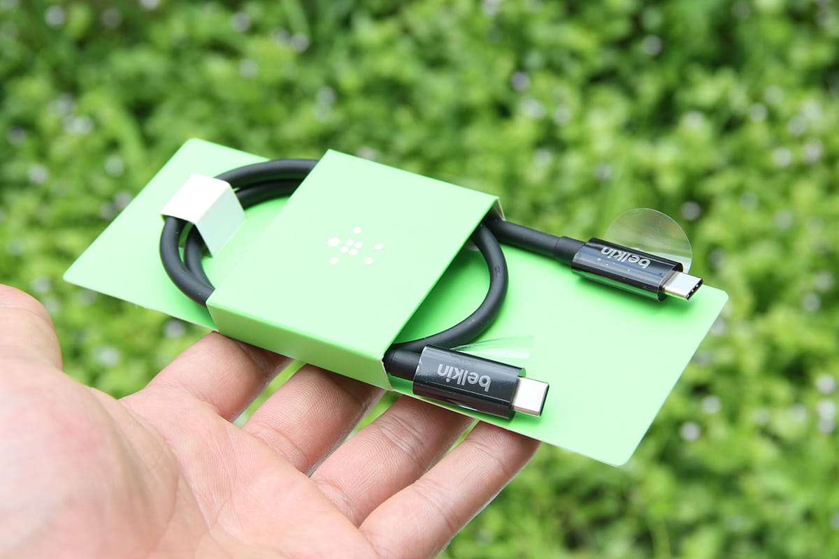 原装贝尔金belkin 雷电3数据线 60瓦供电40g传输线Thunderbolt 3 Cable