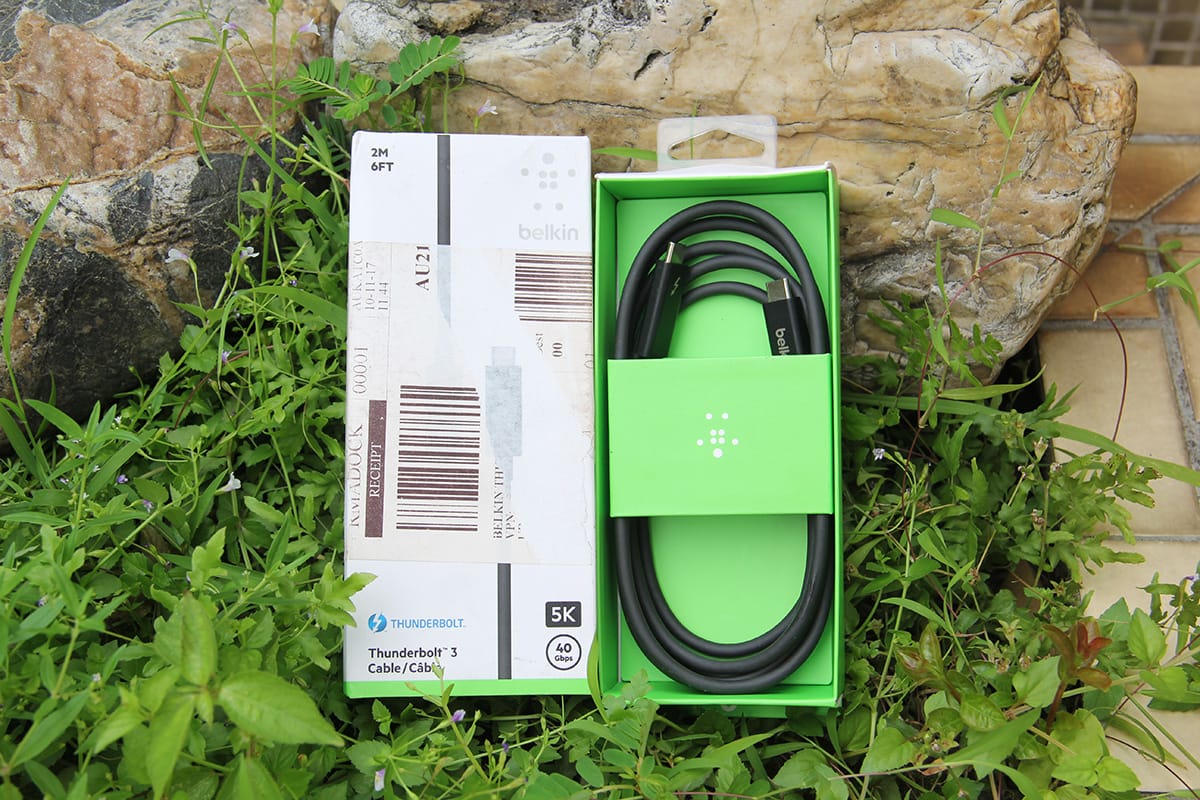 原装贝尔金belkin 雷电3数据线 60瓦供电40g传输线Thunderbolt 3 Cable