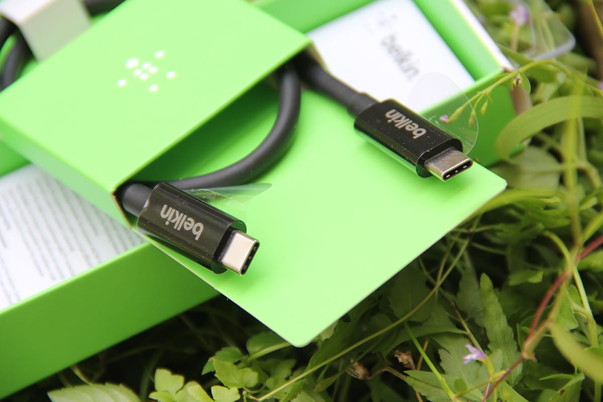 原装贝尔金belkin 雷电3数据线 60瓦供电40g传输线Thunderbolt 3 Cable