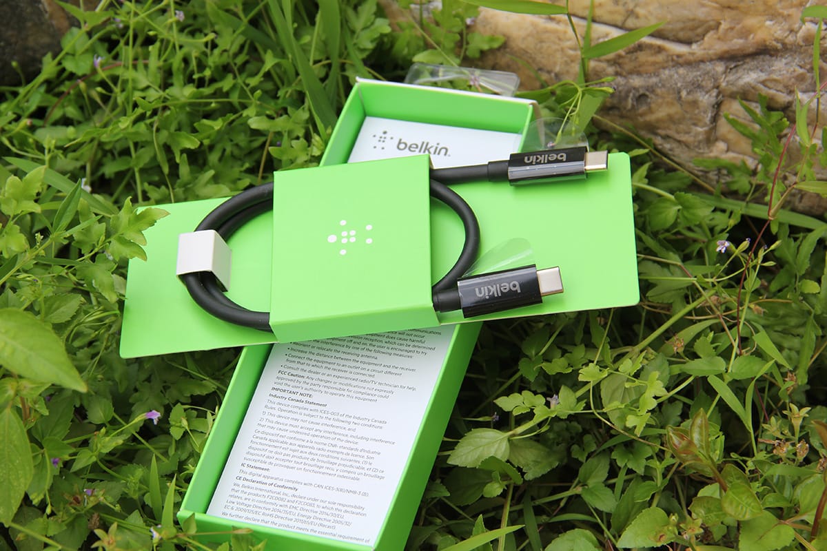 原装贝尔金belkin 雷电3数据线 60瓦供电40g传输线Thunderbolt 3 Cable