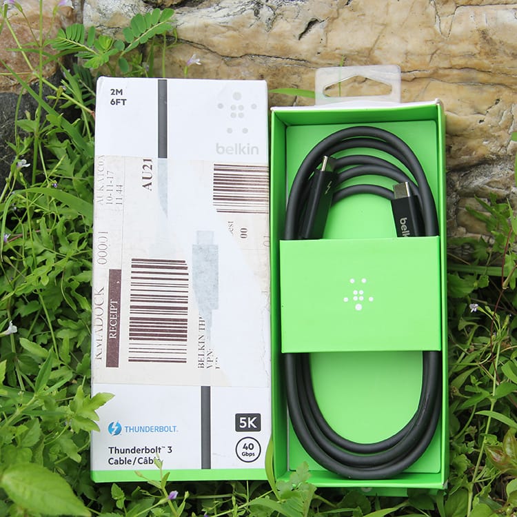 原装贝尔金belkin 雷电3数据线 60瓦供电40g传输线Thunderbolt 3 Cable