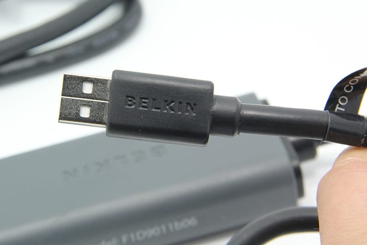 原装贝尔金USB外置显卡 displaylink扩展线 转DVI HDMI VGA分屏器炒股 USB TO DVI F1D9001B06