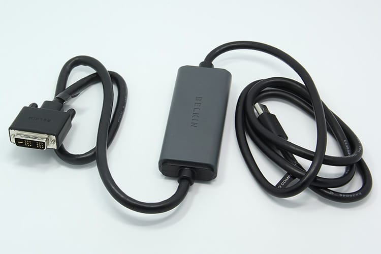 原装贝尔金USB外置显卡 displaylink扩展线 转DVI HDMI VGA分屏器炒股 USB TO DVI F1D9001B06