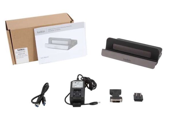 原装进口贝尔金win8 10平板电脑USB3.0扩展底座支架双视频对接站 B2B043-C00