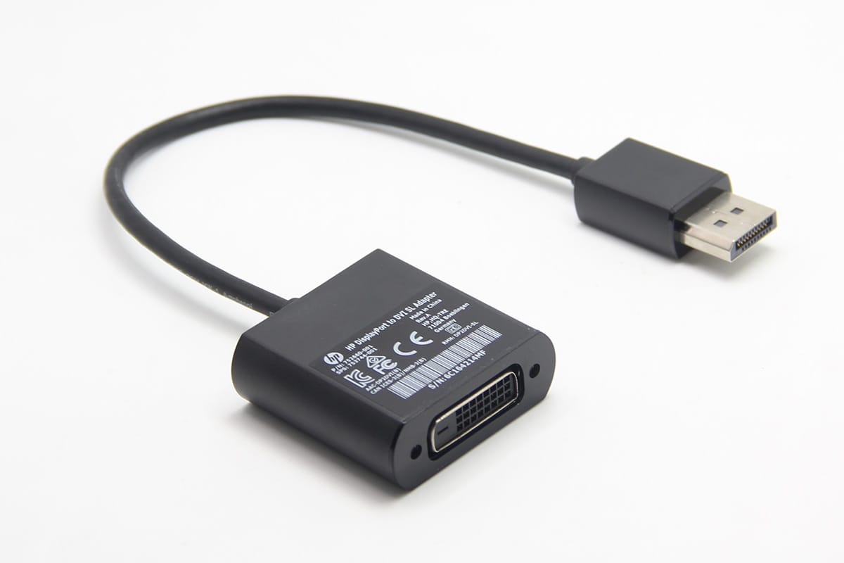 原装HP惠普 dp转dvi视频转接线高清连接线752660-001 DisplayPort to DVI