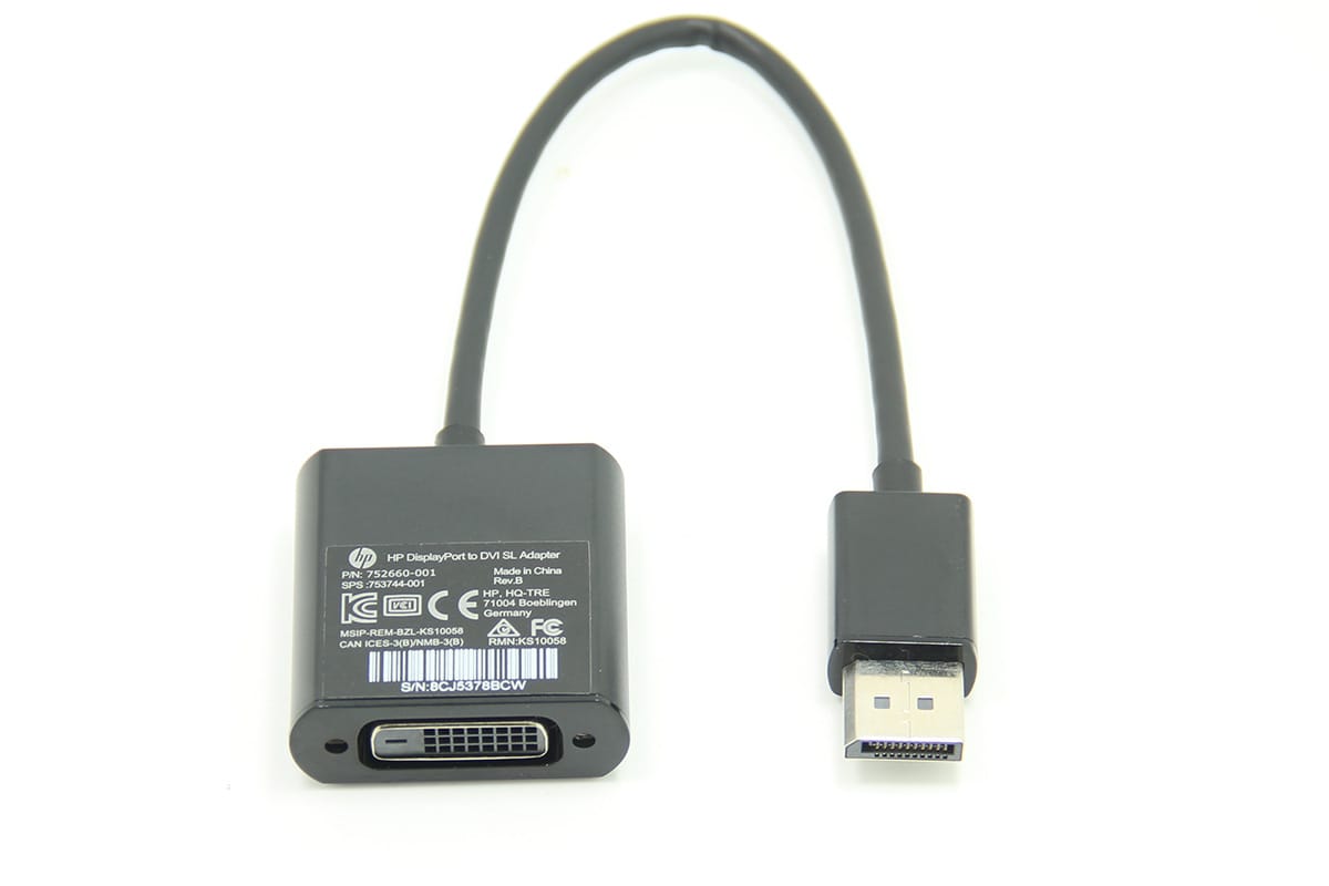 原装HP惠普 dp转dvi视频转接线高清连接线752660-001 DisplayPort to DVI
