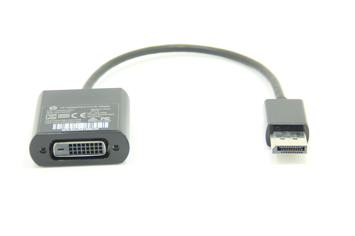 原装HP惠普 dp转dvi视频转接线高清连接线752660-001 DisplayPort to DVI