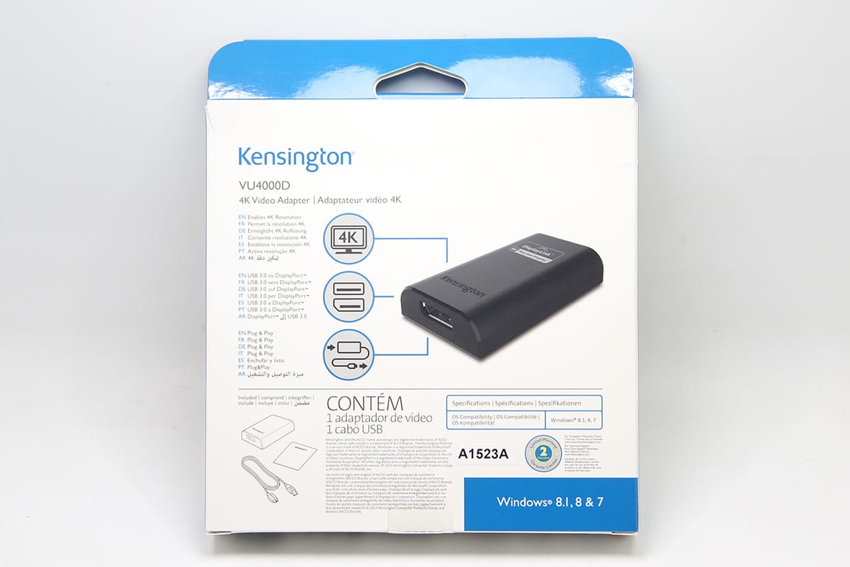 原装kensington USB 4k 芯片 通过USB接口外接显示器适合m1的Mac外接多屏