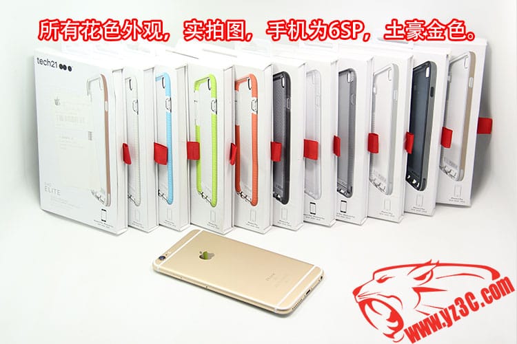 原装Tech21 Evo适用于苹果iPhone 5/5S/6/6s/Plus透明防摔保护