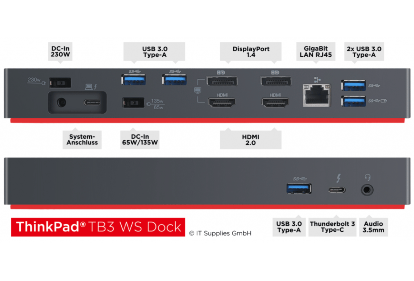 原装Thinkpad工作站雷电3扩展坞40AN DK1841 Dock 外扩4K多屏 PD供电 声卡千兆网卡 原装Thinkpad工作站雷电3扩展坞40AN DK1841 Dock 外扩4K多屏 PD供电 声卡千兆网卡