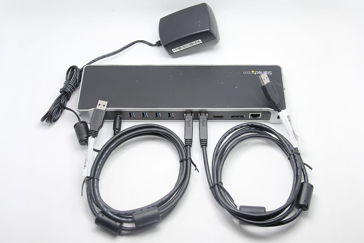 原装USB3.0 Docking 扩展坞Mac windows虫洞传输KVM 外接多屏 5个USB3.0 千兆网卡Station for Two Laptops