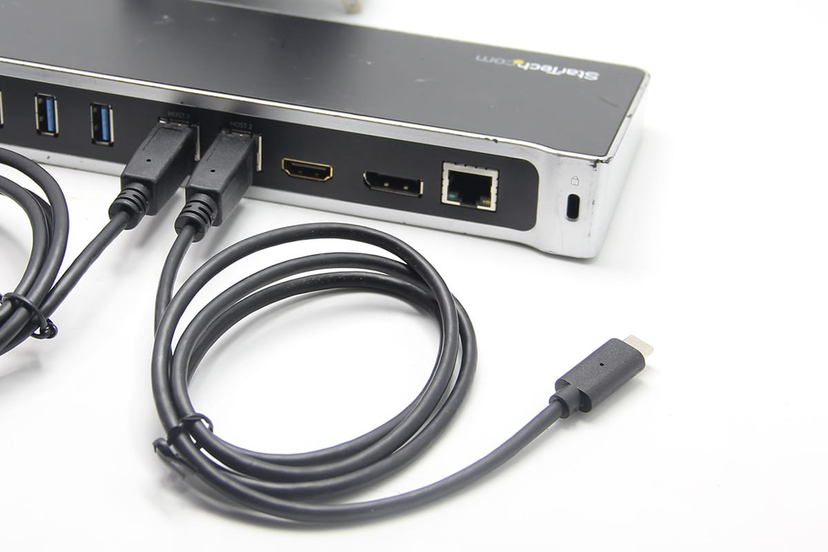 原装USB3.0 Docking 扩展坞Mac windows虫洞传输KVM 外接多屏 5个USB3.0 千兆网卡Station for Two Laptops