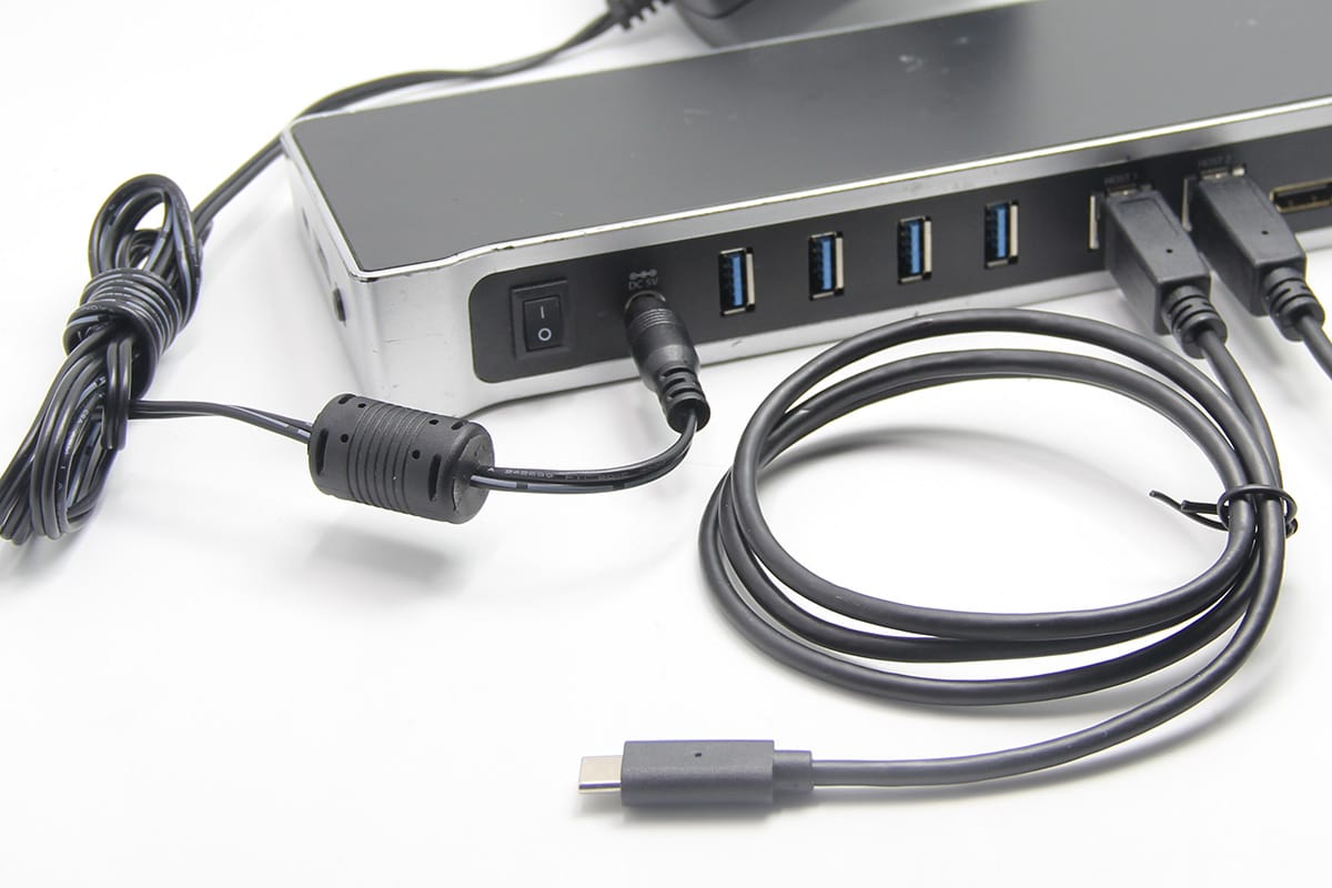 原装USB3.0 Docking 扩展坞Mac windows虫洞传输KVM 外接多屏 5个USB3.0 千兆网卡Station for Two Laptops