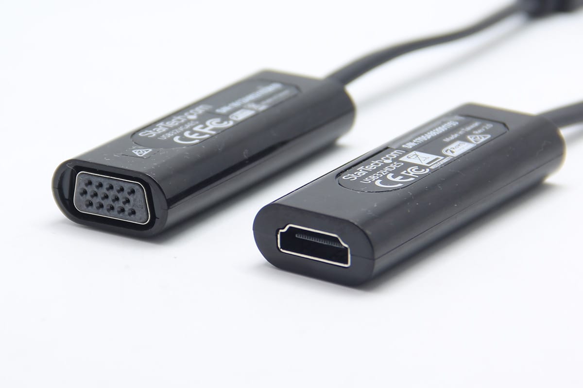 原装USB32VGAES USB32HDES USB转HDMI VGA 1920x1200 / 1080p 外接多显示器炒股看盘多屏办公