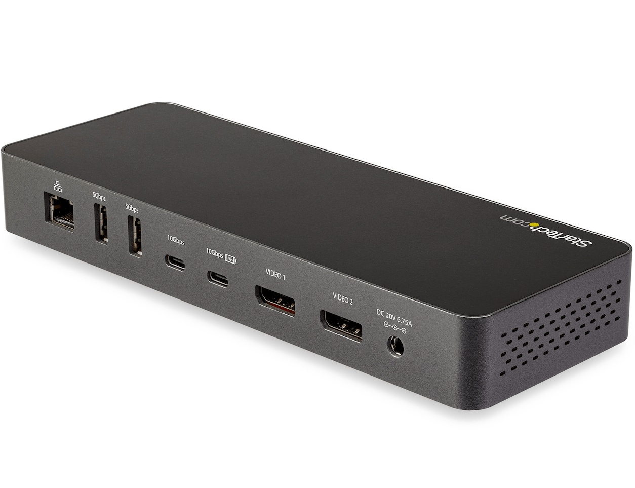 Startech TB3CDK2DP 兼容AMD USB4.0 win和Mac雷电3/4 40G扩展坞双4k 10G gen2 60W PD