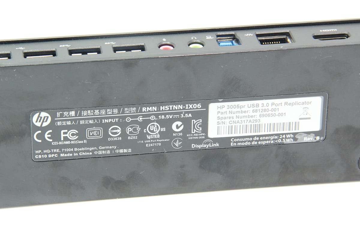 惠普电脑USB3.0扩充槽接驳基座hstnn-ix06 hp3005pr usb3.0 port端口复制器