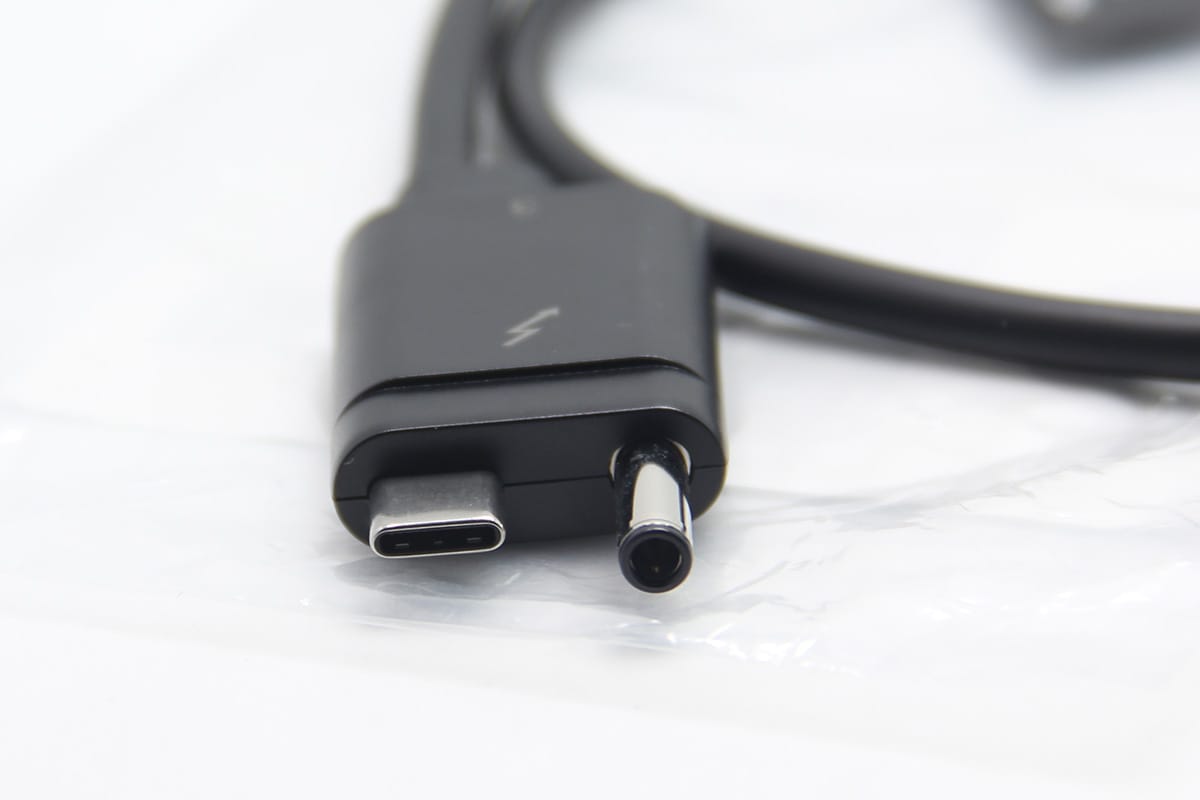 惠普Thunderbolt3 power cable 霹雳3 雷电3 HP HSTNN-CX01 扩展坞专用 ZBook Elite 连接线 电源线 数据线 DC供电40Gbps