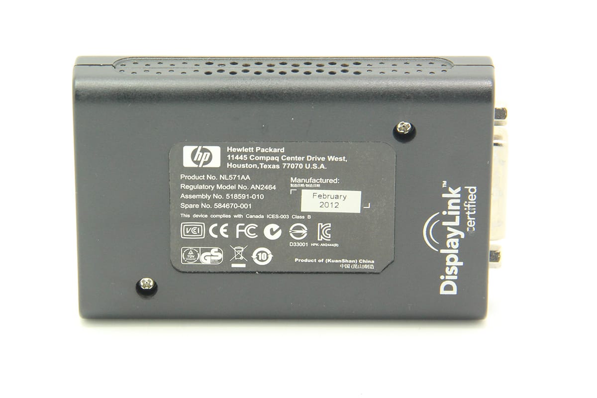 惠普USB外置显卡 HP USB TO DVI VGA显卡DisplayLink DL-165技术多屏炒股看盘显示