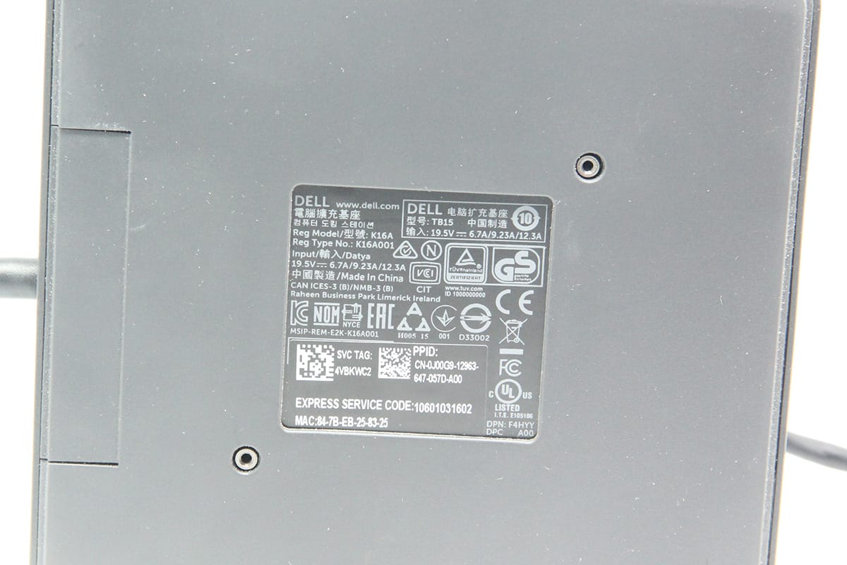 戴尔Latitude XPS12 13 15 TB15 USB 4K Type-C 雷电3多扩展坞站