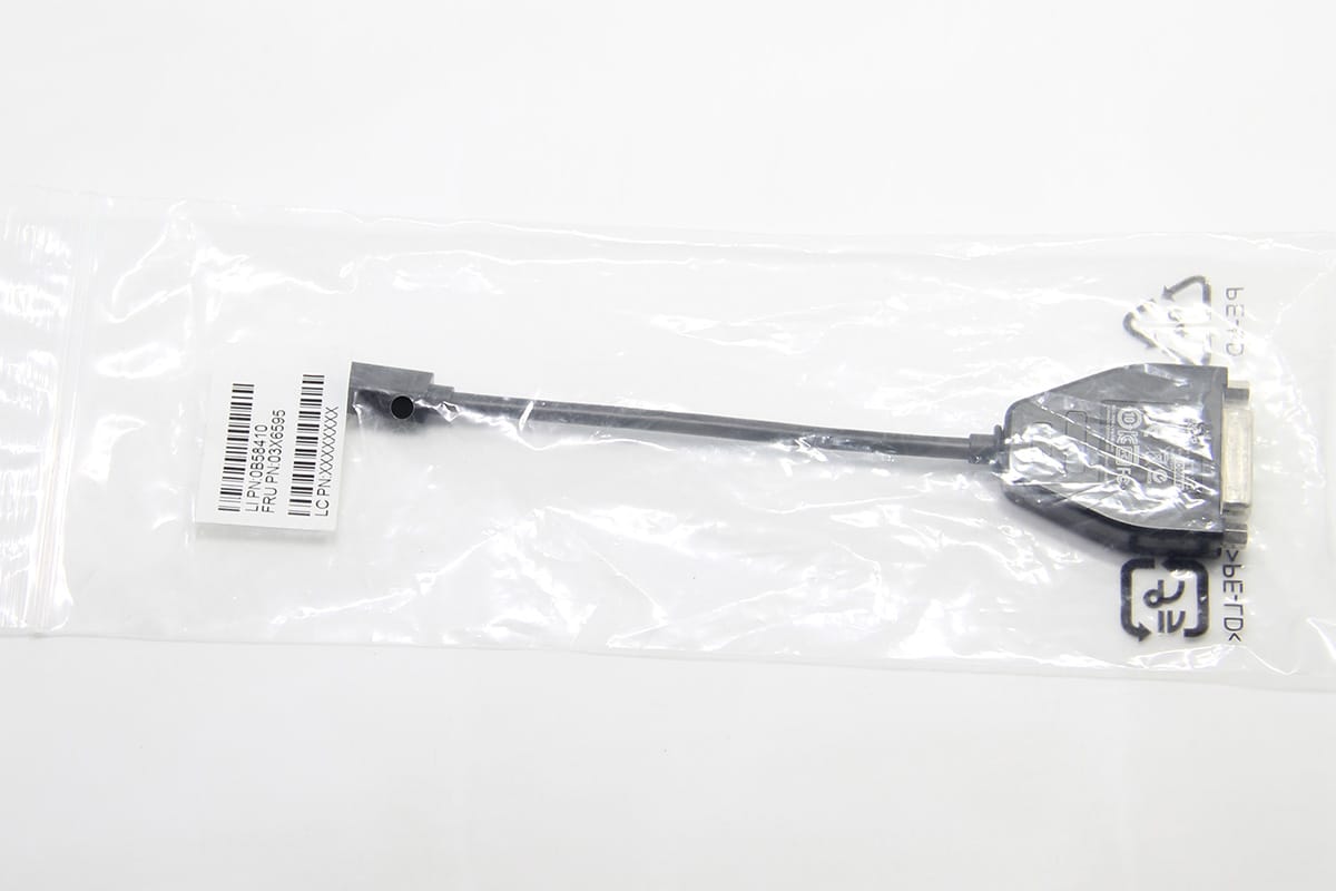 新到货原装全新联想迷你dp转dvi 雷电转dvi视频信号转接线03x6595