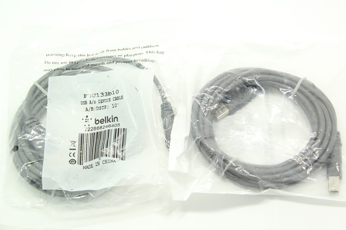 新到货原装贝尔金belkin 打印机数据线F3U133B10 USB A-B 硬盘盒数据线方口连接线供电线