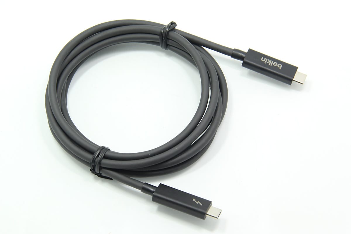 最新到货原装贝尔金雷电3连接线5K高清Type-C数据线公对公40Gbps Thunderbolt 3 2米